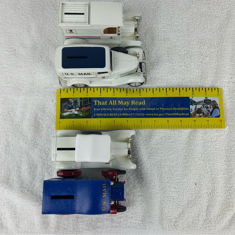Set of 4 - VTG '87-90' ERTL U.S. MAIL Limited Edition Series die-cast bank cars. - Picture 15 of 16